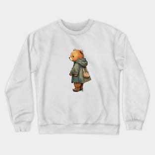 Cute Bear Cartoon Adventurer Adorable Kawaii Animal Crewneck Sweatshirt